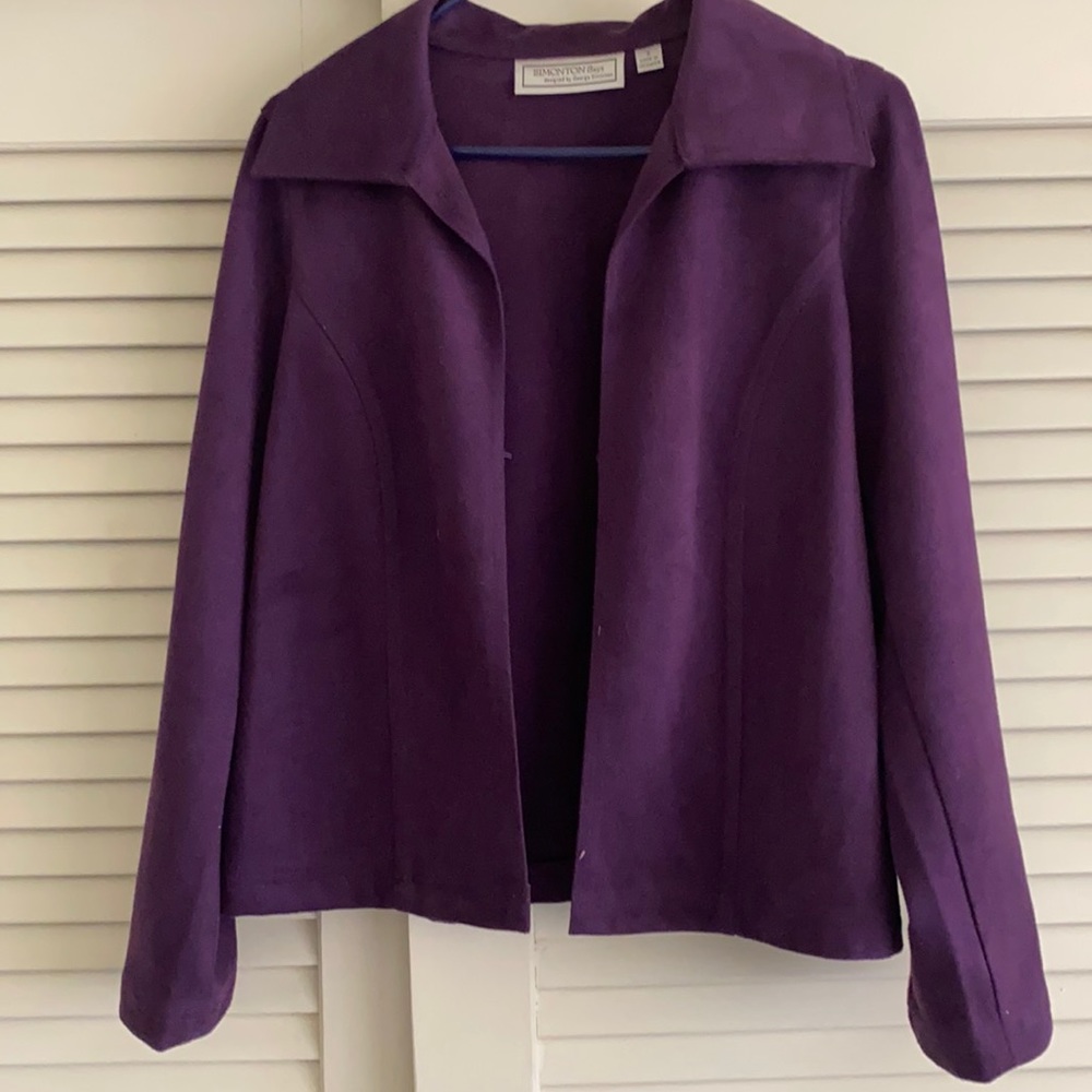 Suede like eggplant jacket size small